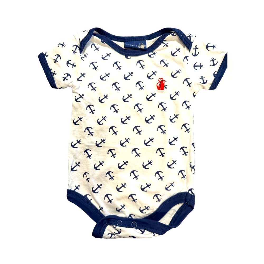 Infant Nautical Ship Anchor One Piece Onesie Outfit